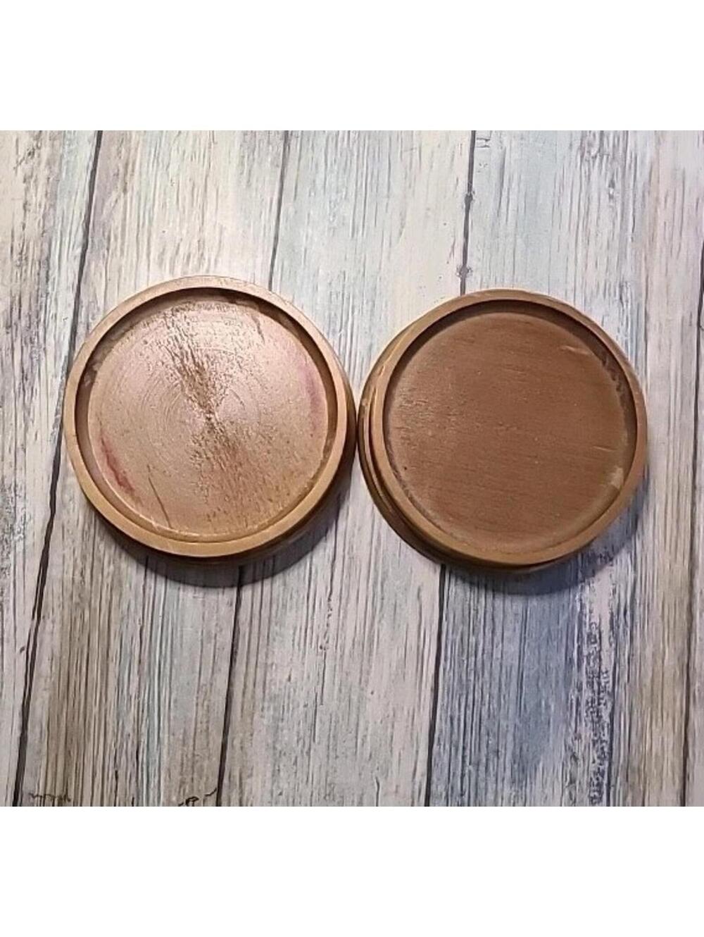 2 Vintage Hallmark Wooden Candle Holders